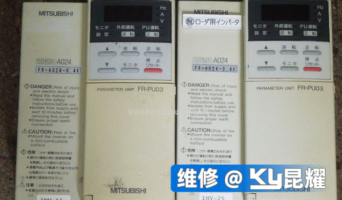 三菱变频器维修报EGF、ELF故障是