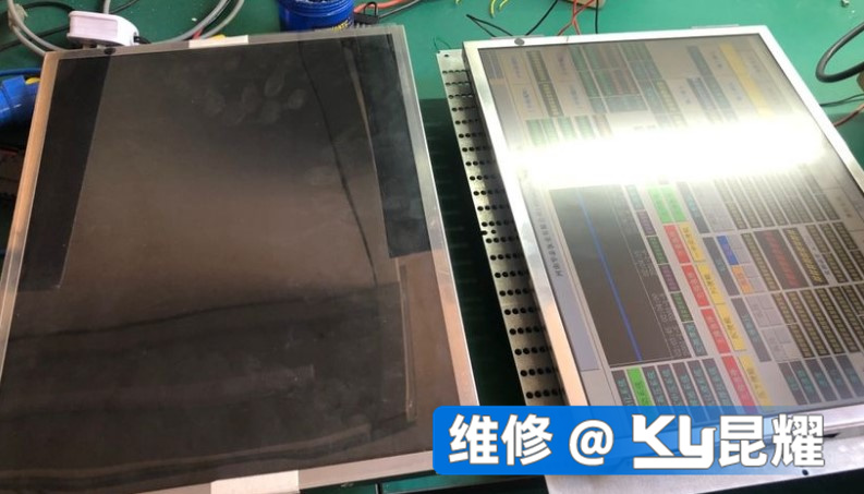 西门子触摸屏维修显示模糊暗淡问题